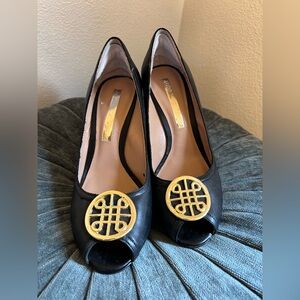 Audrey Brooke wedged open toe shoes